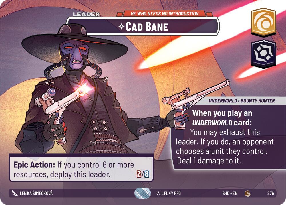 Cad Bane - He Who Needs No Introduction (276) (Showcase) (276) [Shadows of the Galaxy] | Exor Games New Glasgow