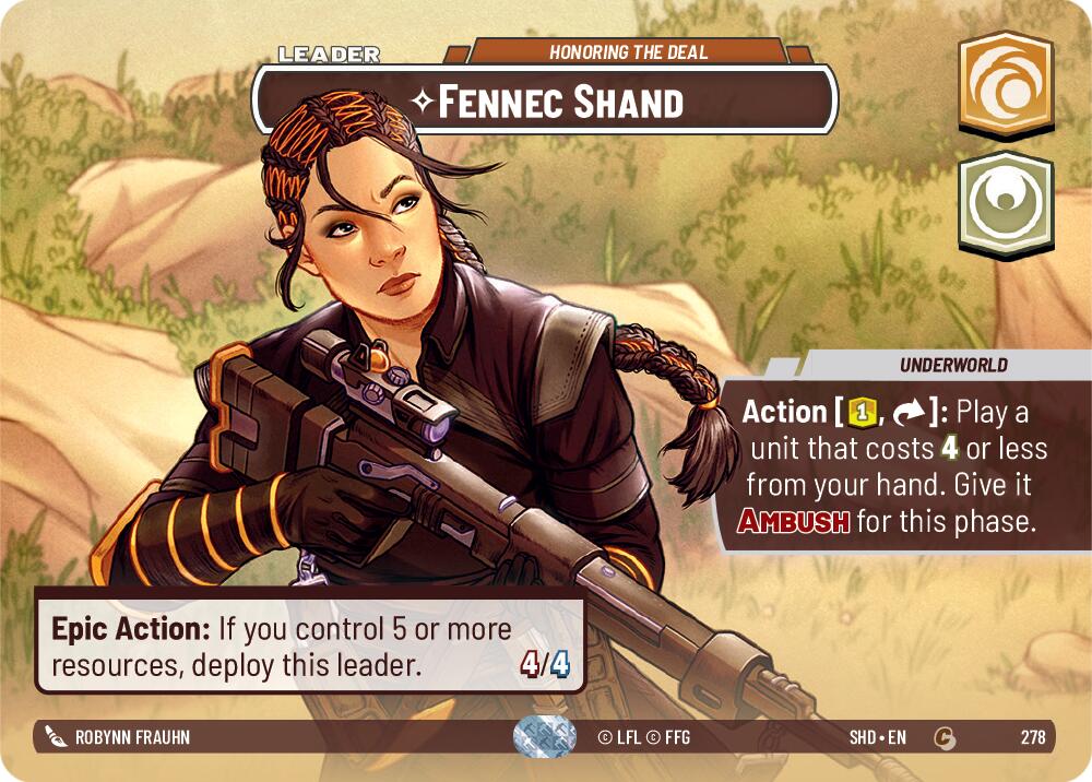 Fennec Shand - Honoring the Deal (278) (Showcase) (278) [Shadows of the Galaxy] | Exor Games New Glasgow