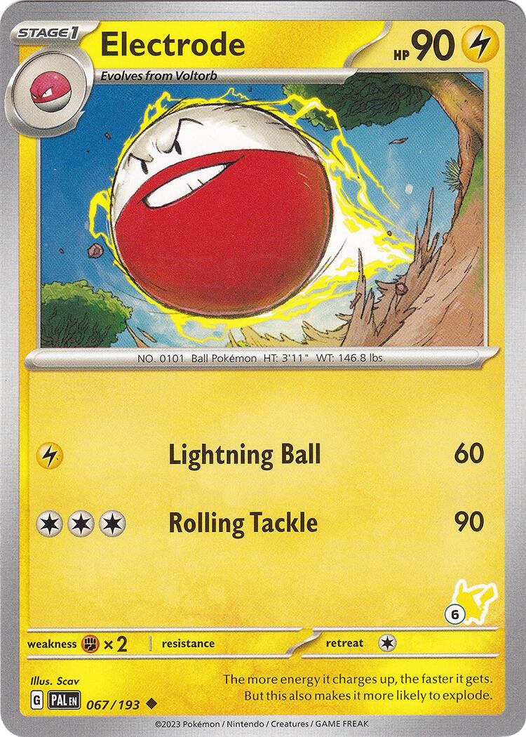 Electrode (067/193) (Pikachu Stamp #6) [Battle Academy 2024] | Exor Games New Glasgow