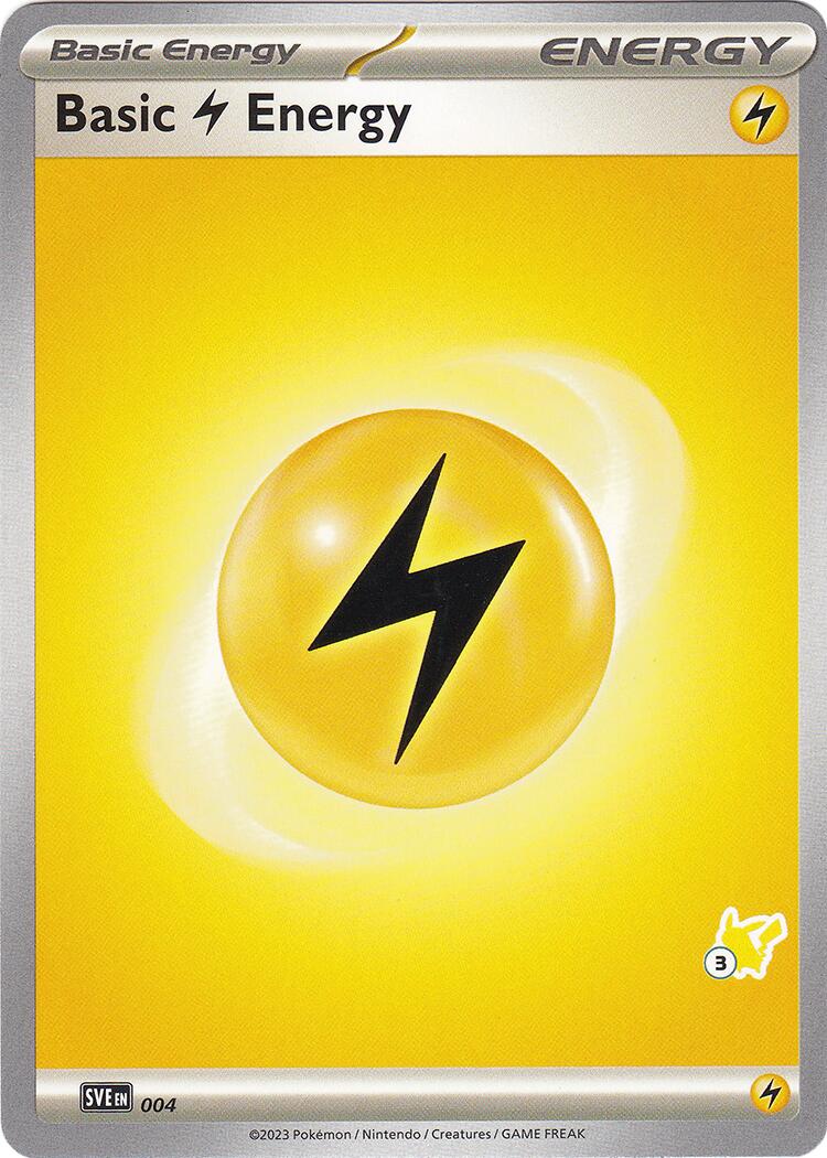 Basic Lightning Energy (004) (Pikachu Stamp #3) [Battle Academy 2024] | Exor Games New Glasgow
