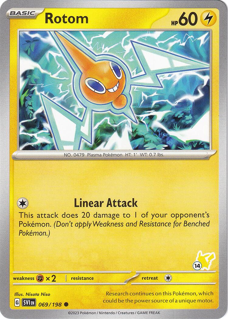 Rotom (069/198) (Pikachu Stamp #14) [Battle Academy 2024] | Exor Games New Glasgow