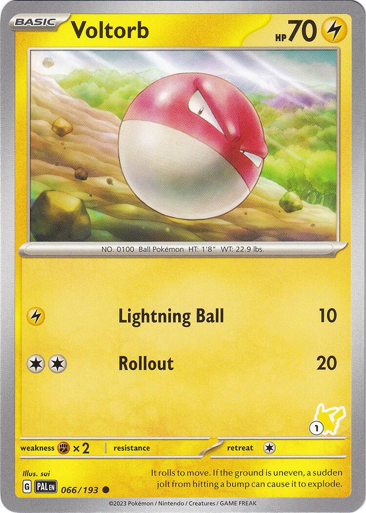 Voltorb (066/193) (Pikachu Stamp #1) [Battle Academy 2024] | Exor Games New Glasgow