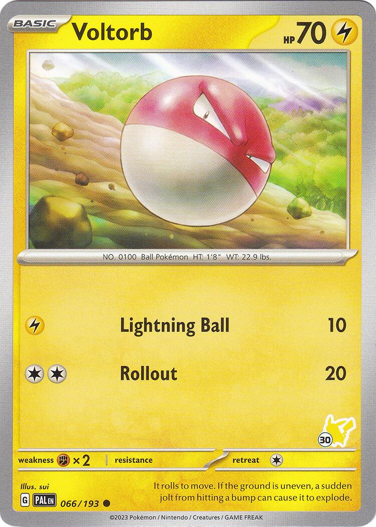 Voltorb (066/193) (Pikachu Stamp #30) [Battle Academy 2024] | Exor Games New Glasgow