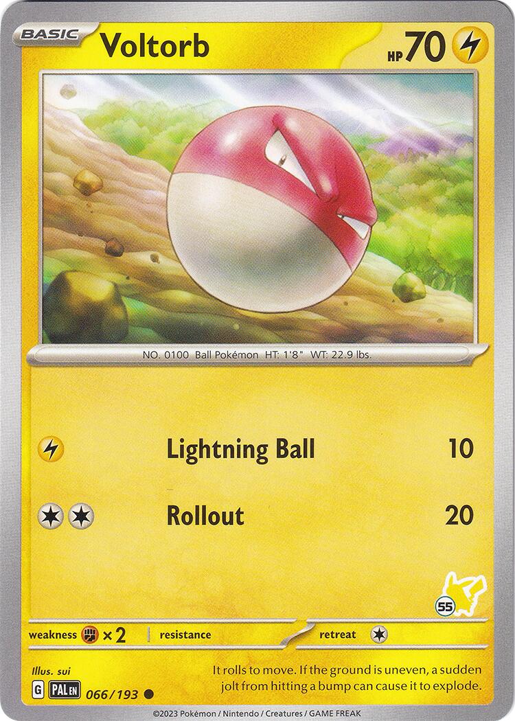 Voltorb (066/193) (Pikachu Stamp #55) [Battle Academy 2024] | Exor Games New Glasgow