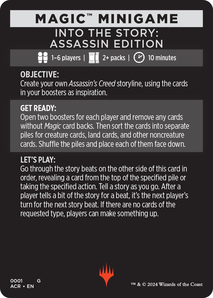 Into The Story: Assassin Edition (Magic Minigame) [Assassin's Creed Minigame] | Exor Games New Glasgow