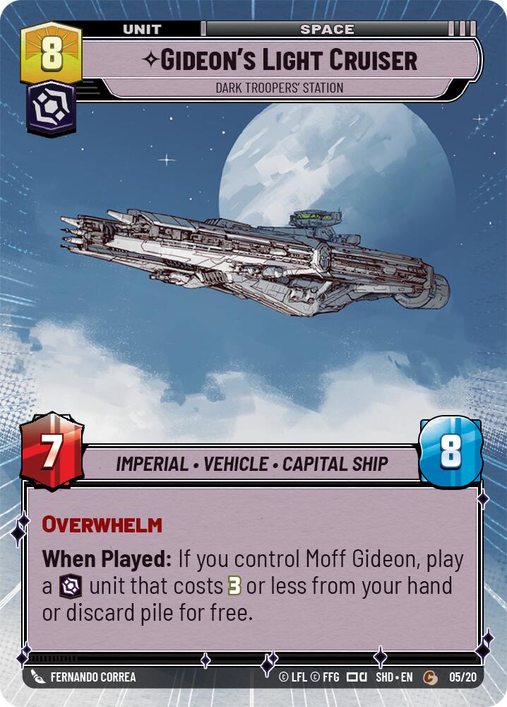 Gideon's Light Cruiser - Dark Troopers' Station (Hyperspace) (05/20) [Shadows of the Galaxy: Weekly Play] | Exor Games New Glasgow