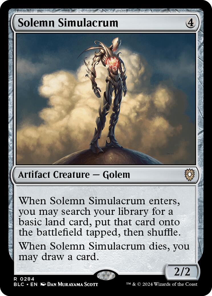 Solemn Simulacrum [Bloomburrow Commander] | Exor Games New Glasgow