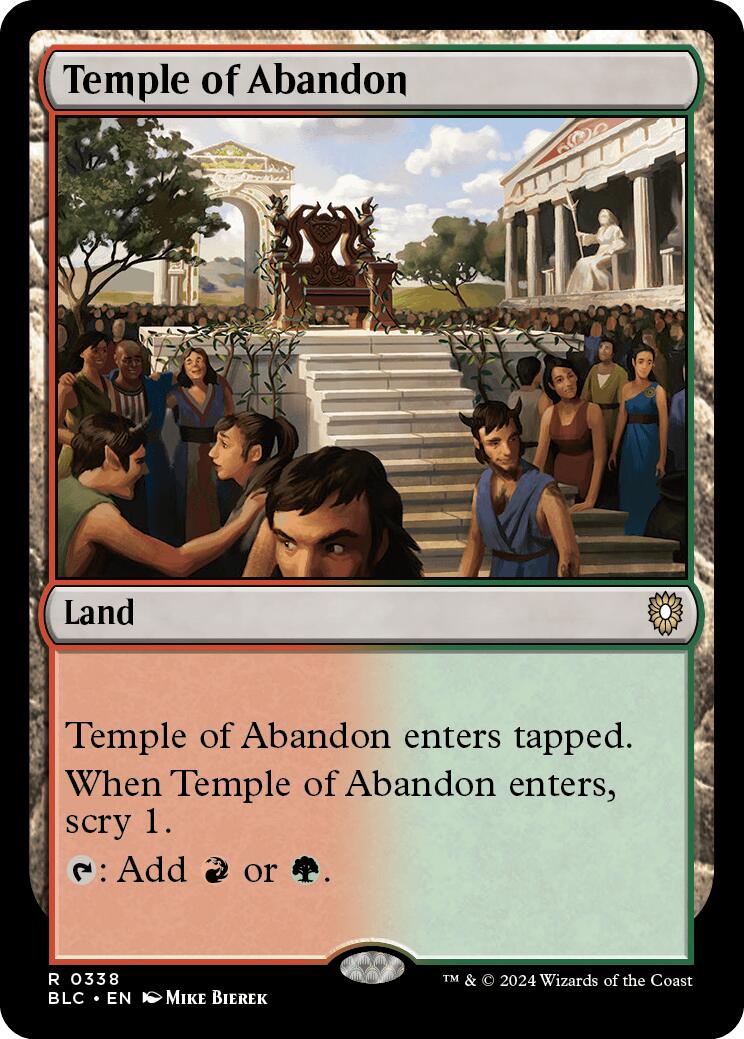 Temple of Abandon [Bloomburrow Commander] | Exor Games New Glasgow