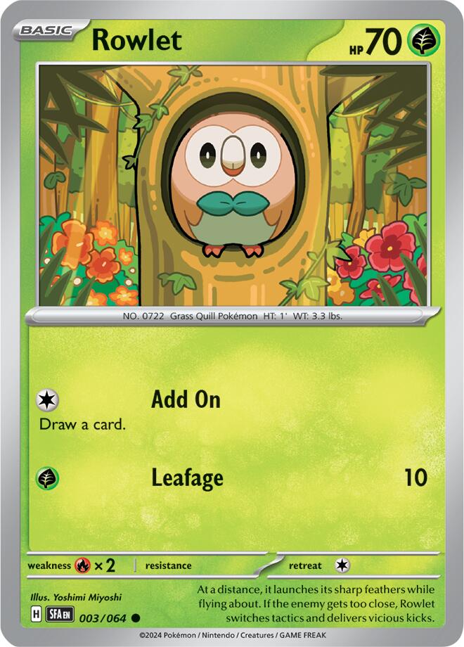 Rowlet (003/064) [Scarlet & Violet: Shrouded Fable] | Exor Games New Glasgow