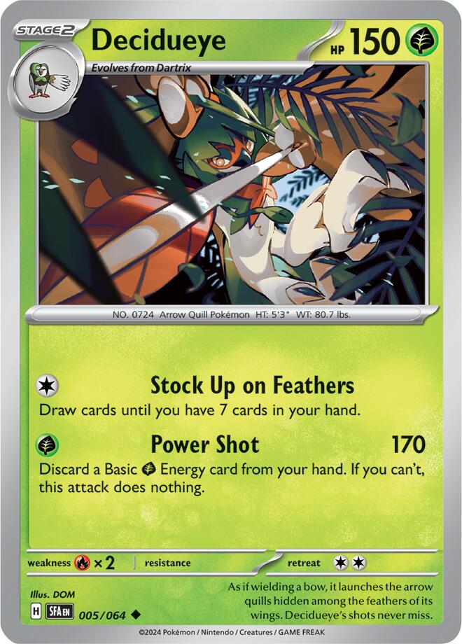 Decidueye (005/064) [Scarlet & Violet: Shrouded Fable] | Exor Games New Glasgow