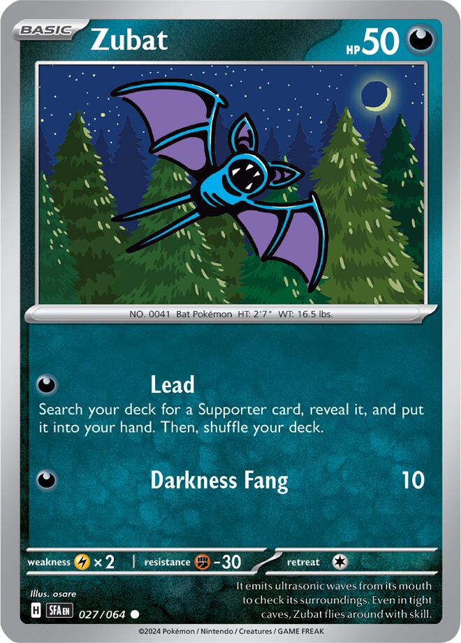 Zubat (027/064) [Scarlet & Violet: Shrouded Fable] | Exor Games New Glasgow