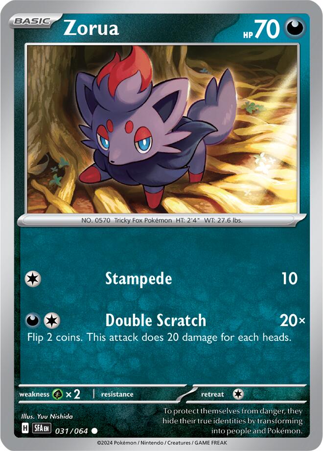 Zorua (031/064) [Scarlet & Violet: Shrouded Fable] | Exor Games New Glasgow