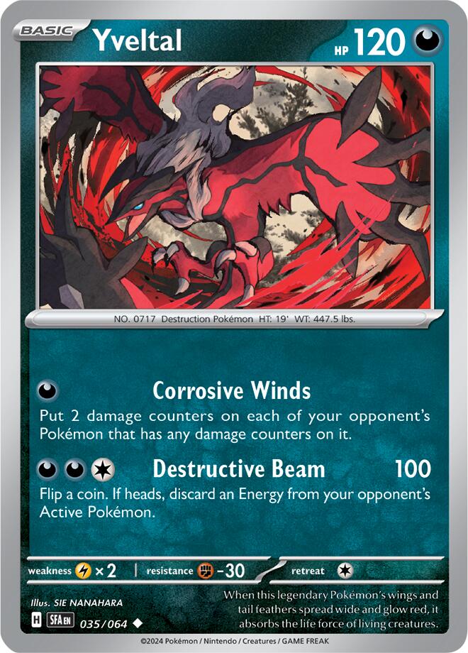 Yveltal (035/064) [Scarlet & Violet: Shrouded Fable] | Exor Games New Glasgow