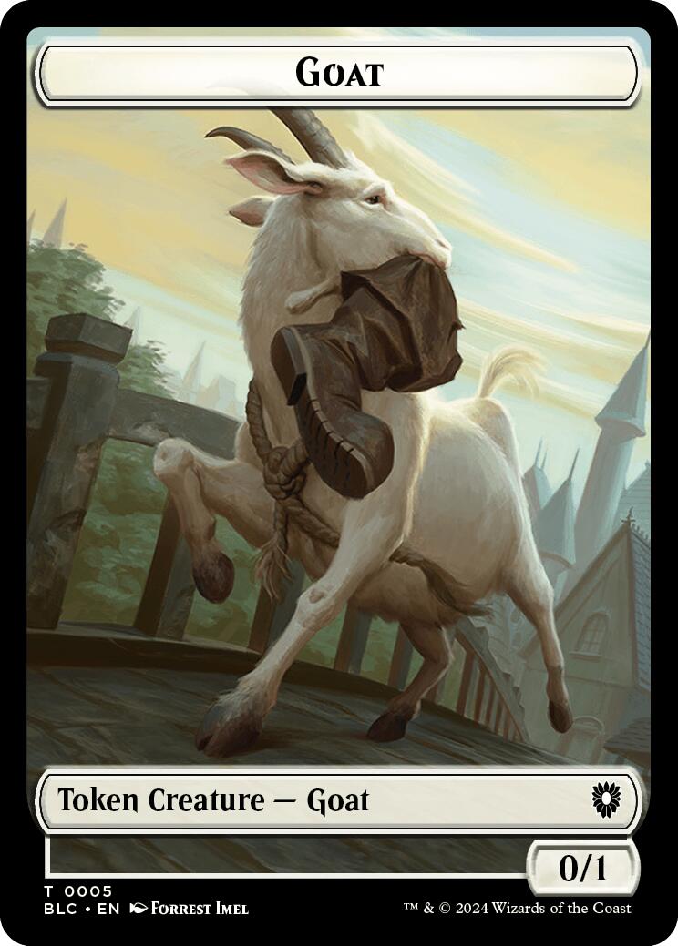 Goat // Wolf (032) Double-Sided Token [Bloomburrow Commander Tokens] | Exor Games New Glasgow