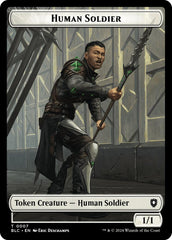 Human Soldier // Wolf (035) Double-Sided Token [Bloomburrow Commander Tokens] | Exor Games New Glasgow