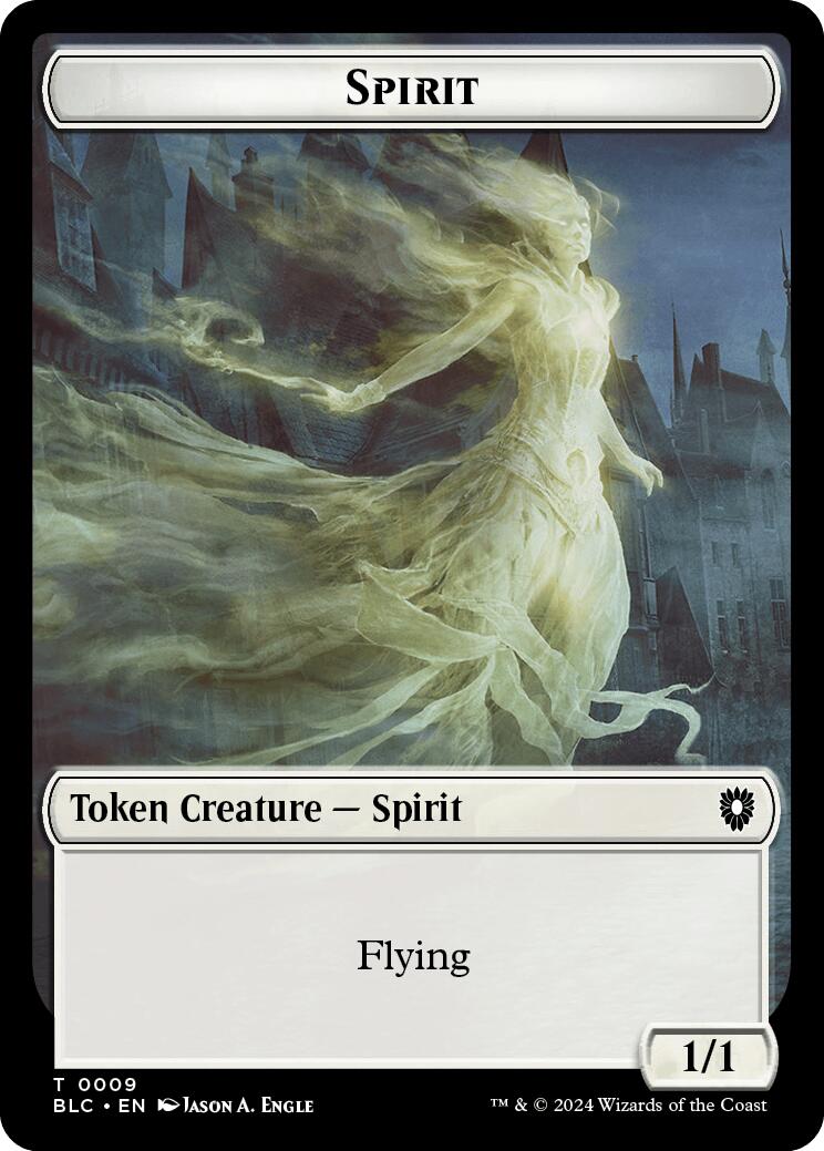 Spirit // Faerie Double-Sided Token [Bloomburrow Commander Tokens] | Exor Games New Glasgow