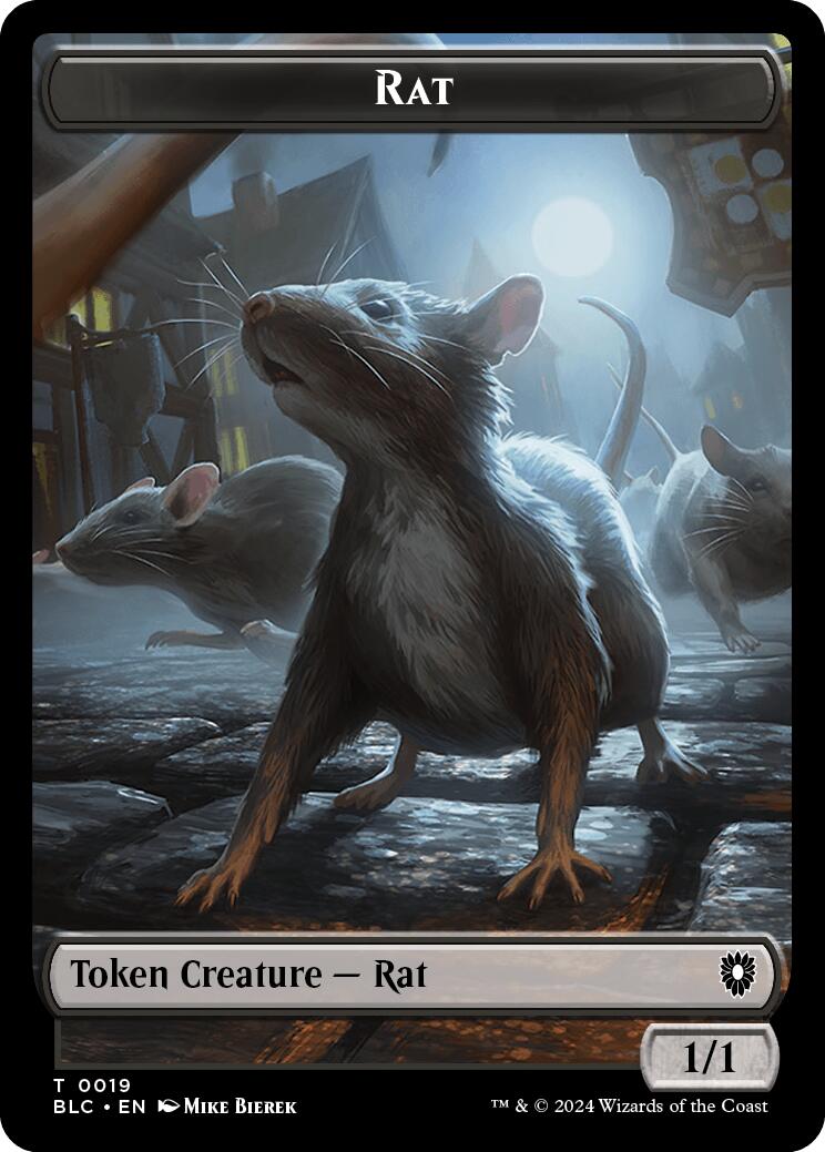 Rat // Raccoon Double-Sided Token [Bloomburrow Commander Tokens] | Exor Games New Glasgow