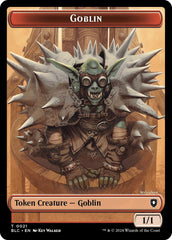 Goblin // Thopter Double-Sided Token [Bloomburrow Commander Tokens] | Exor Games New Glasgow