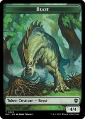 Cat // Beast (025) Double-Sided Token [Bloomburrow Commander Tokens] | Exor Games New Glasgow