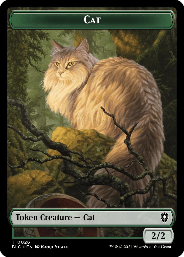 Cat // Beast (025) Double-Sided Token [Bloomburrow Commander Tokens] | Exor Games New Glasgow