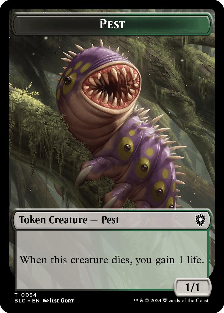 Pest // Shapeshifter Double-Sided Token [Bloomburrow Commander Tokens] | Exor Games New Glasgow