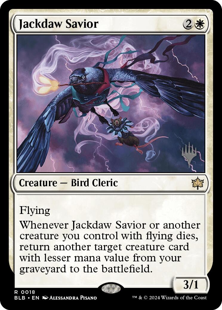 Jackdaw Savior (Promo Pack) [Bloomburrow Promos] | Exor Games New Glasgow