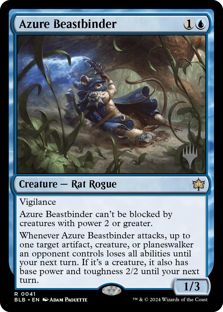 Azure Beastbinder (Promo Pack) [Bloomburrow Promos] | Exor Games New Glasgow