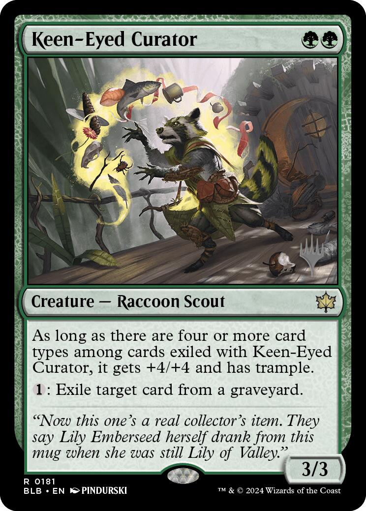 Keen-Eyed Curator (Promo Pack) [Bloomburrow Promos] | Exor Games New Glasgow