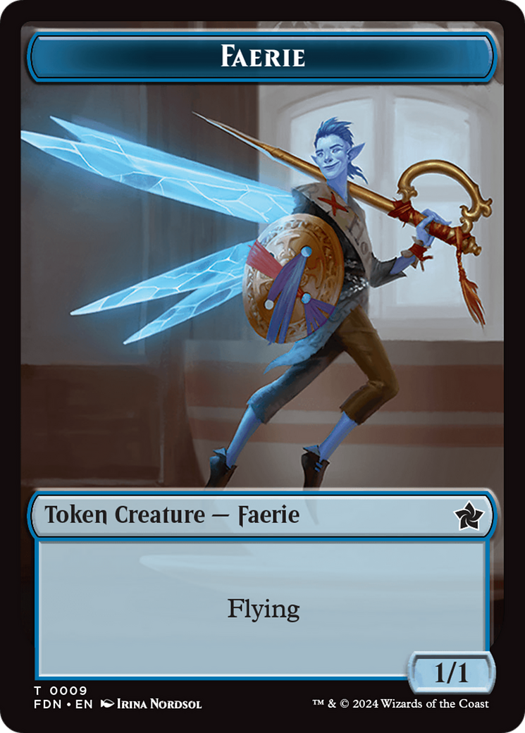 Soldier // Faerie Double-Sided Token [Foundations Tokens] | Exor Games New Glasgow