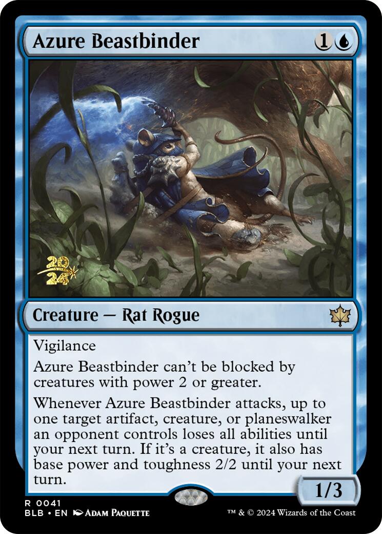 Azure Beastbinder [Bloomburrow Prerelease Promos] | Exor Games New Glasgow