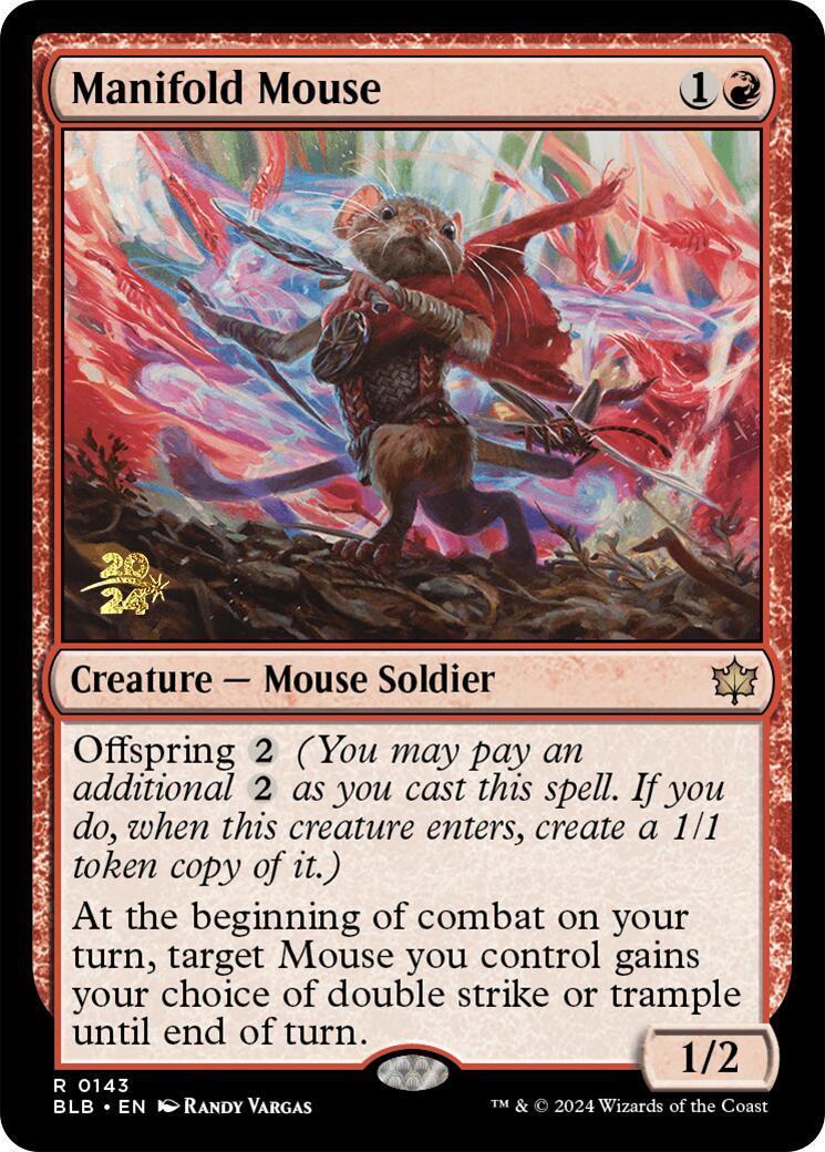 Manifold Mouse [Bloomburrow Prerelease Promos] | Exor Games New Glasgow