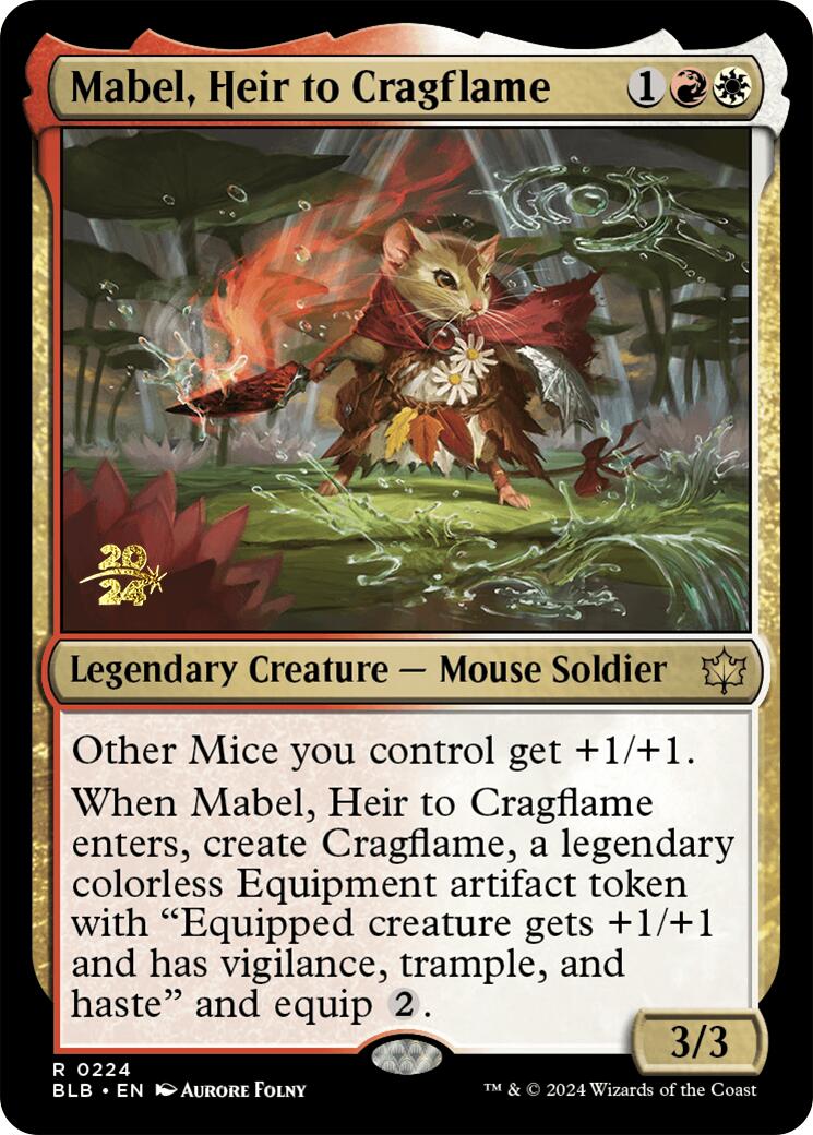 Mabel, Heir to Cragflame [Bloomburrow Prerelease Promos] | Exor Games New Glasgow