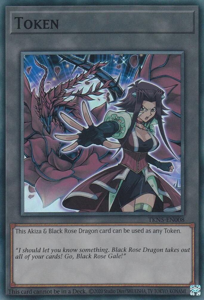 Token: Akiza & Black Rose Dragon [TKN5-EN008] Super Rare | Exor Games New Glasgow