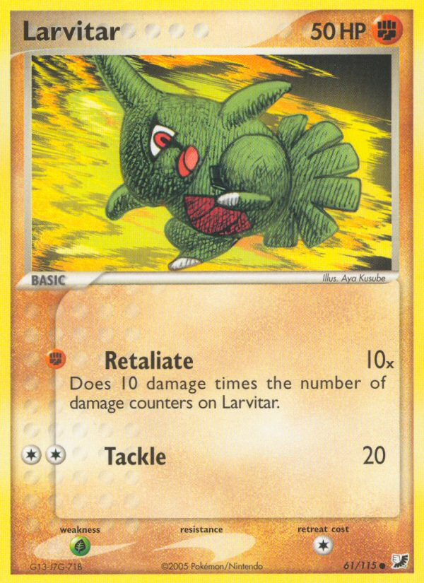 Larvitar (61/115) [EX: Unseen Forces] | Exor Games New Glasgow