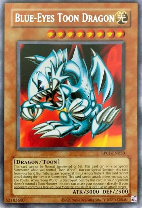 Blue-Eyes Toon Dragon [RP01-EN050] Rare | Exor Games New Glasgow