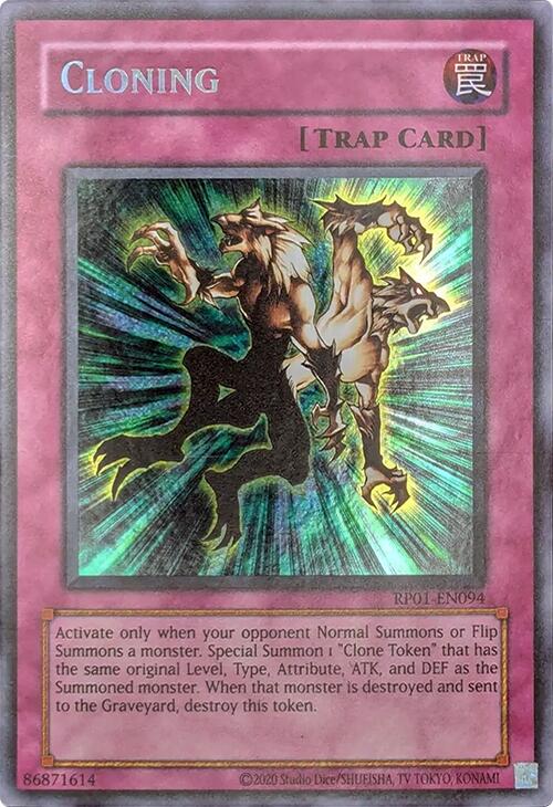 Cloning [RP01-EN094] Secret Rare | Exor Games New Glasgow