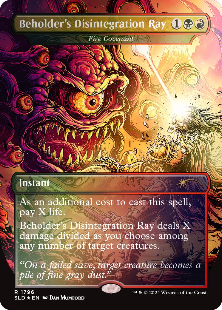 Beholder's Disintegration Ray - Fire Covenant (Rainbow Foil) [Secret Lair Drop Series] | Exor Games New Glasgow