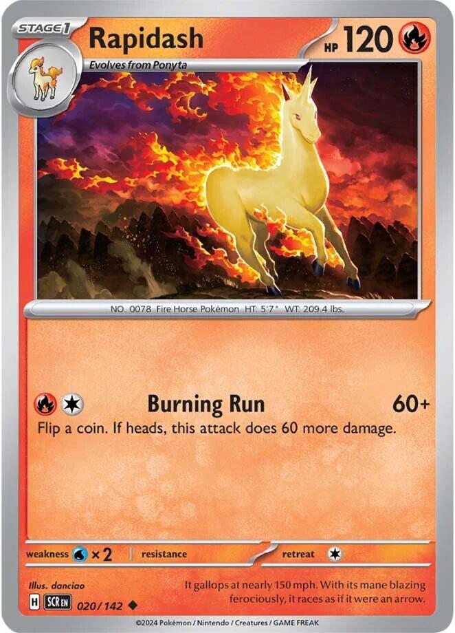 Rapidash (020/142) [Scarlet & Violet: Stellar Crown] | Exor Games New Glasgow