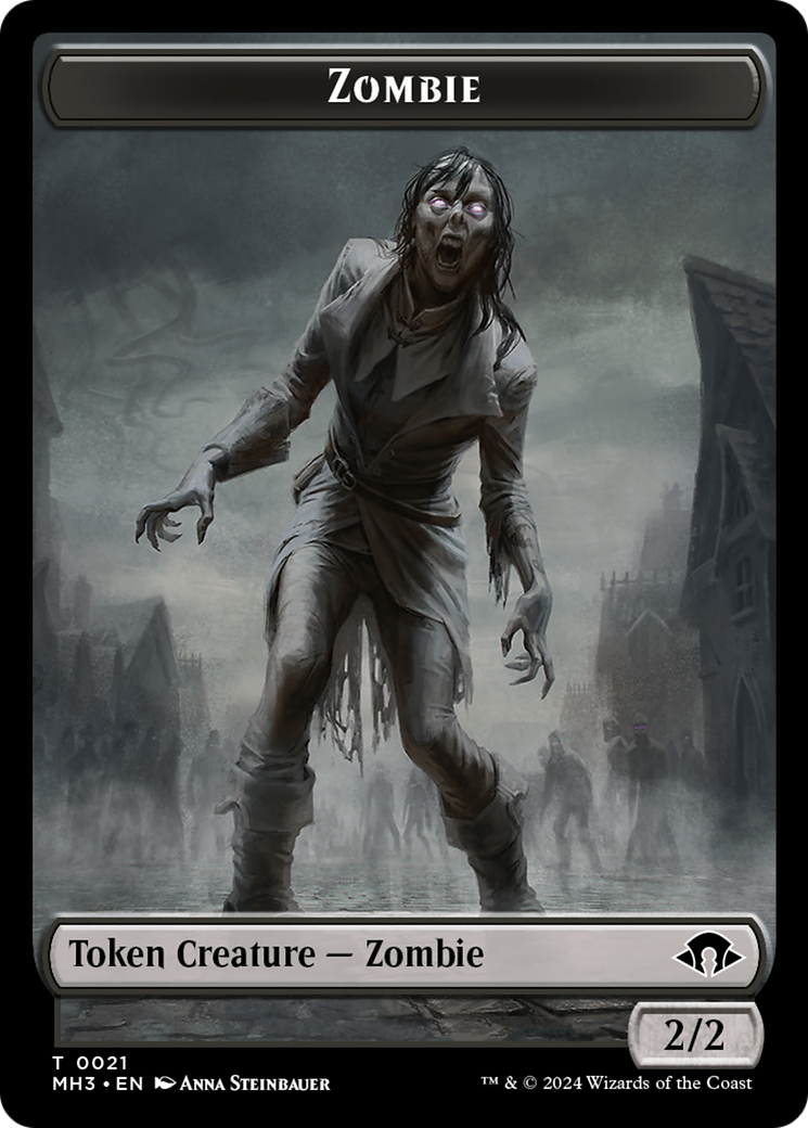 Phyrexian Germ // Zombie Double-Sided Token [Modern Horizons 3 Tokens] | Exor Games New Glasgow