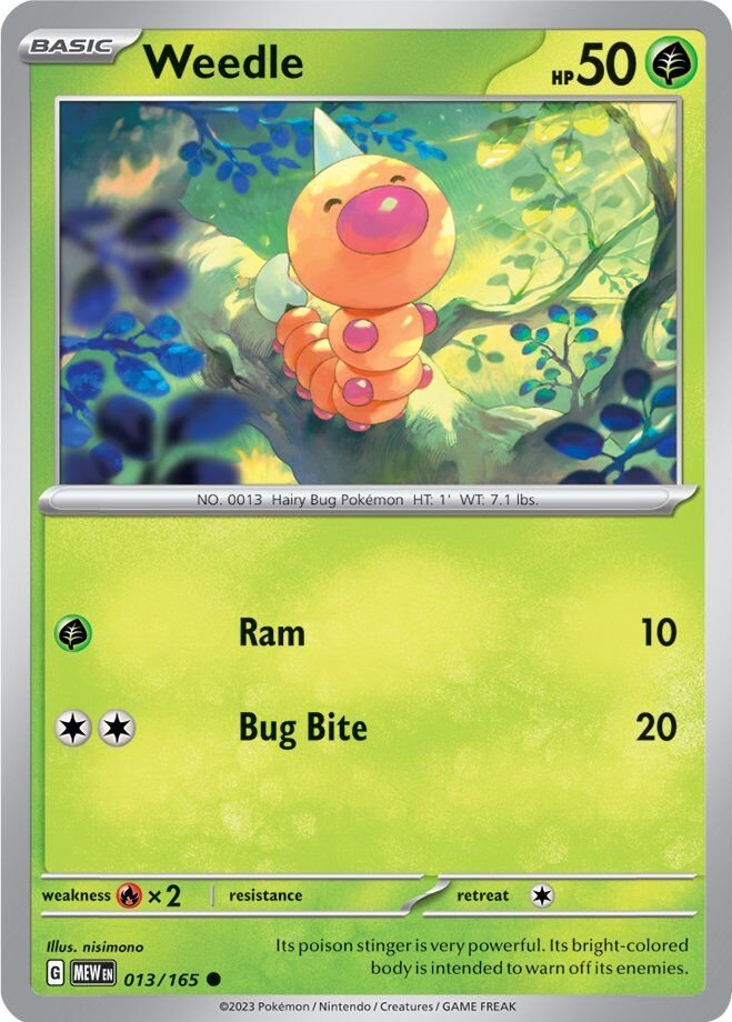 Weedle (013/165) [Scarlet & Violet 151] | Exor Games New Glasgow