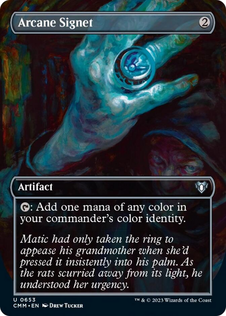 Arcane Signet (Borderless Alternate Art) [Commander Masters] | Exor Games New Glasgow