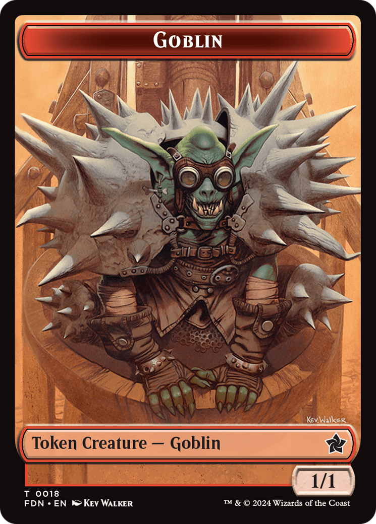 Goblin // Treasure Double-Sided Token [Foundations Tokens] | Exor Games New Glasgow