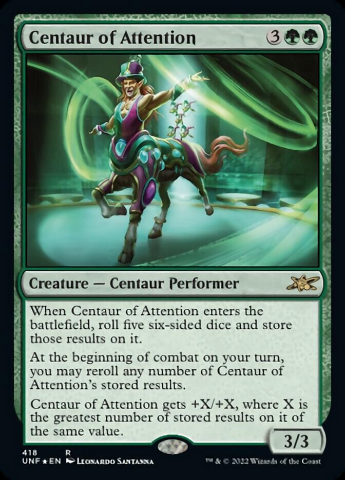 Centaur of Attention (Galaxy Foil) [Unfinity] | Exor Games New Glasgow