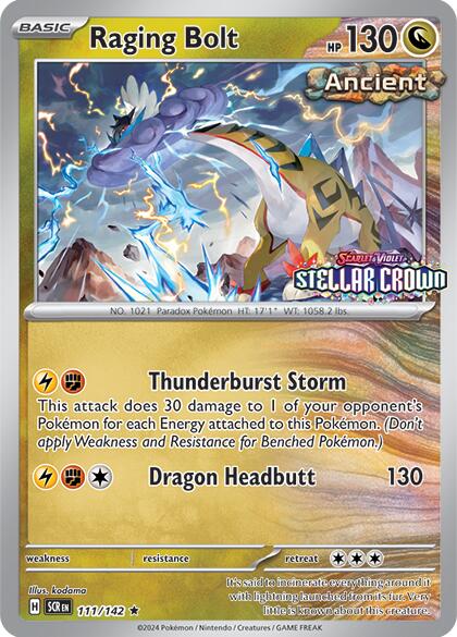 Raging Bolt (111/142) (Cosmo Holo - Best Buy Exclusive) [Miscellaneous Cards] | Exor Games New Glasgow