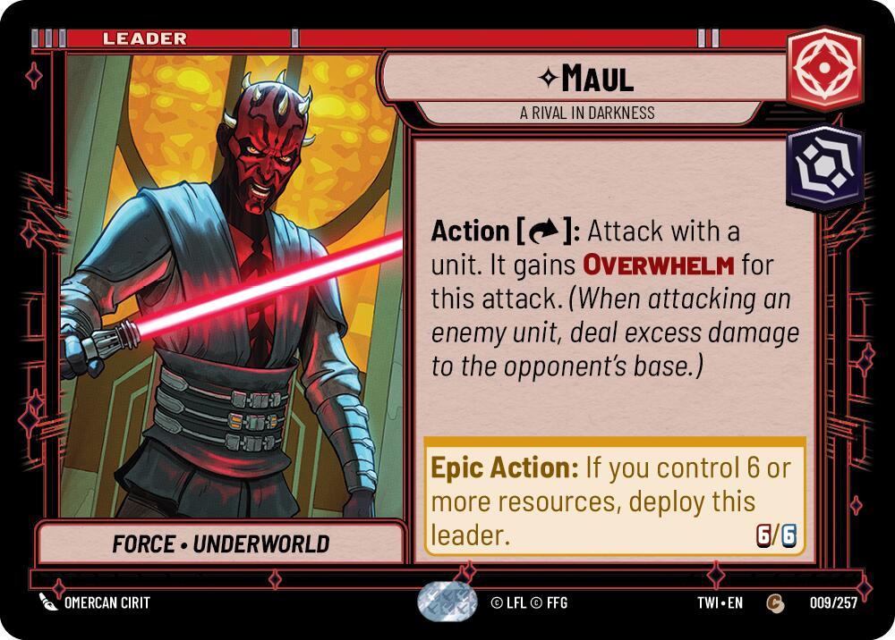 Maul - A Rival in Darkness (009/257) (009/257) [Twilight of the Republic] | Exor Games New Glasgow