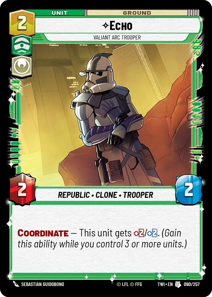 Echo - Valiant Arc Trooper (090/257) (090/257) [Twilight of the Republic] | Exor Games New Glasgow