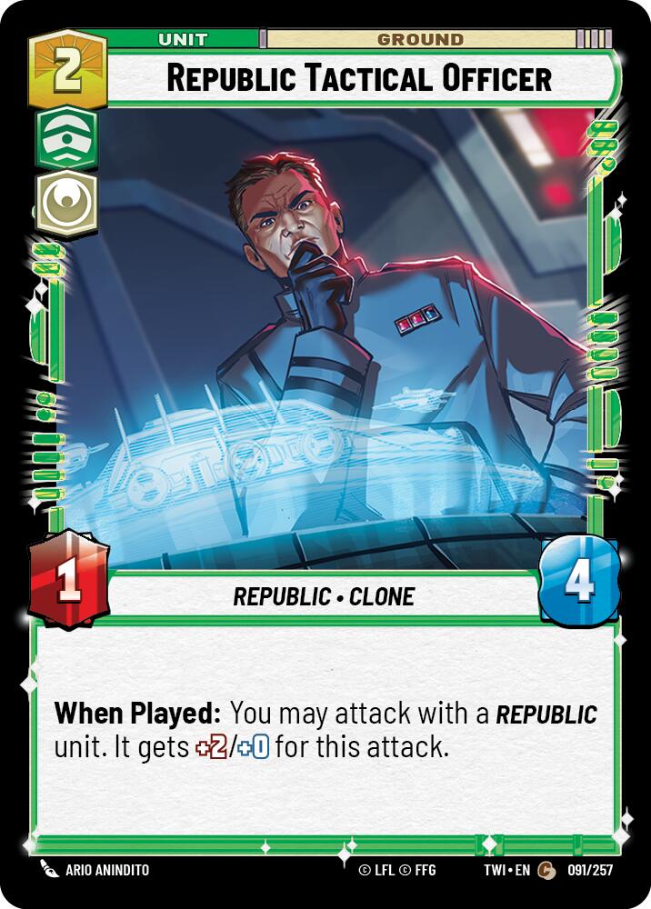 Republic Tactical Officer (091/257) (091/257) [Twilight of the Republic] | Exor Games New Glasgow