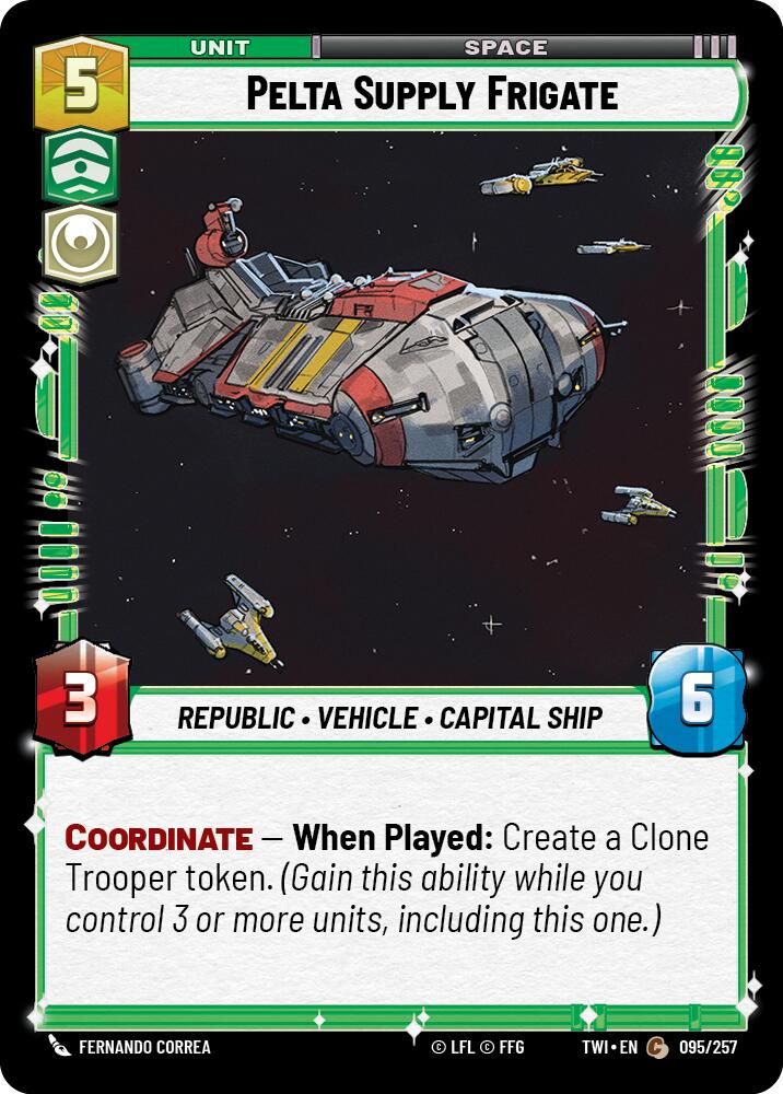 Pelta Supply Frigate (095/257) (095/257) [Twilight of the Republic] | Exor Games New Glasgow