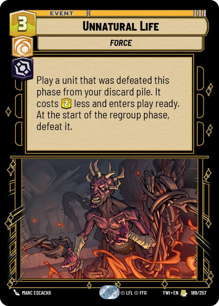 Unnatural Life (189/257) (189/257) [Twilight of the Republic] | Exor Games New Glasgow