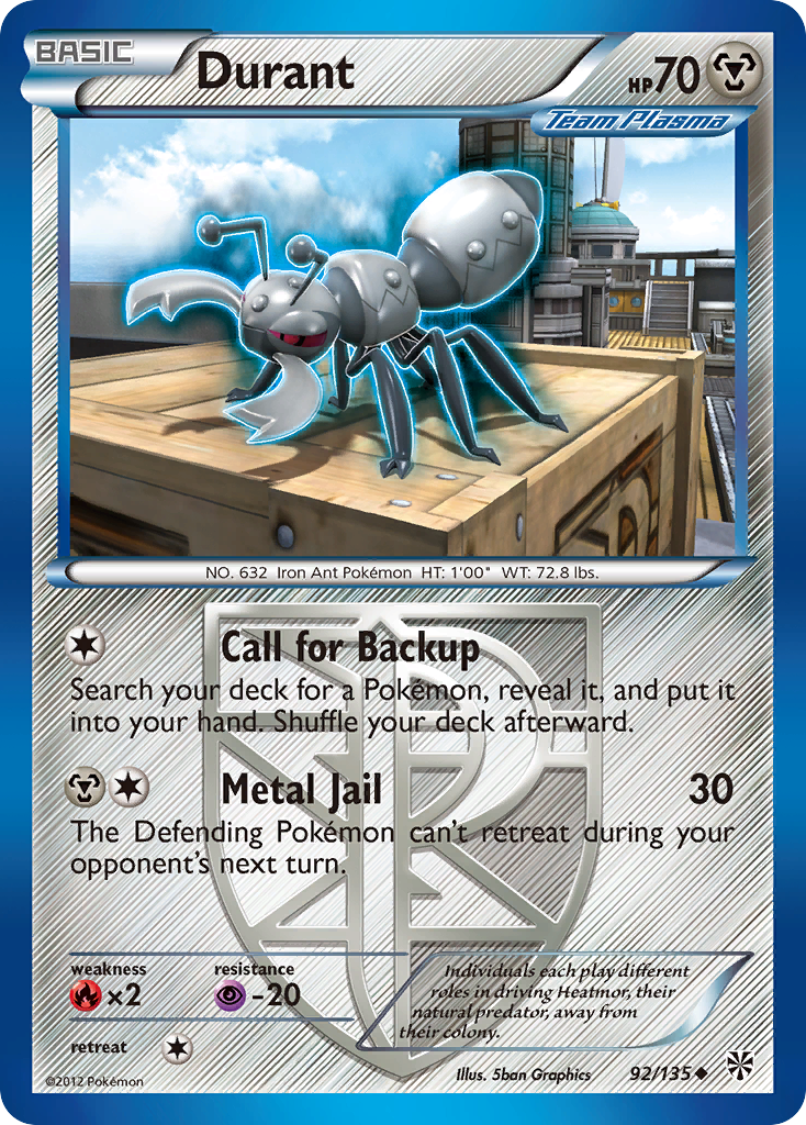 Durant (92/135) [Black & White: Plasma Storm] | Exor Games New Glasgow